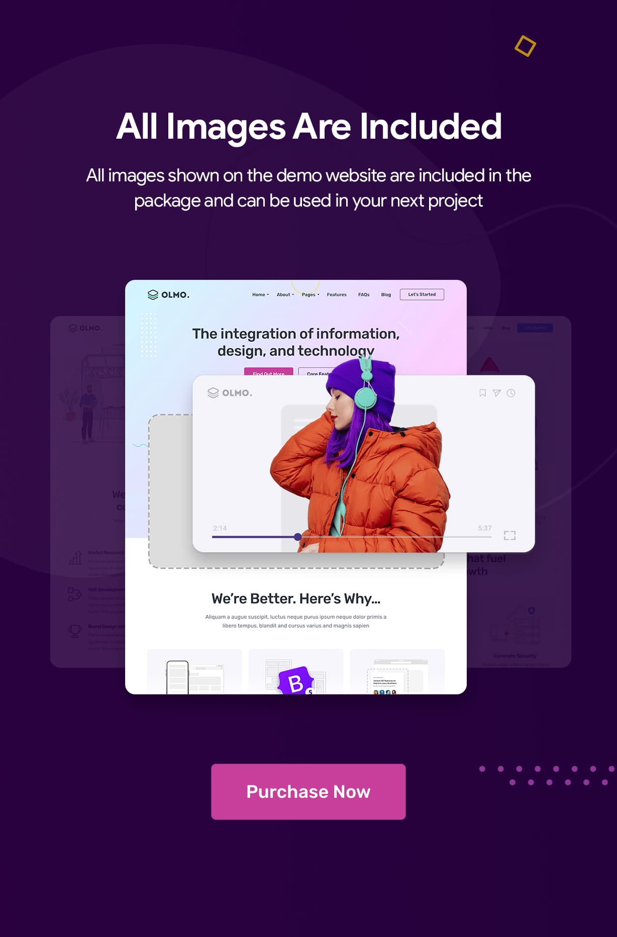 OLMO - Startup, SaaS, Software & Mobile App Tailwind CSS Template